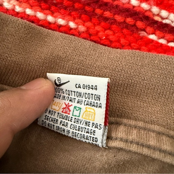 Vintage Nike shirt long sleeve turtleneck embroidered swoosh brown XLarge - Picture 7 of 7